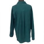 Oversized Corduroy Ribbed Button Up Shirt Teal Emerald Green Women’s Size M/L Photo 2