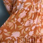 Petal and Pup  Floral Arden Dress Babydoll Size 6 Orange Pink Pinktuck Shell Button Photo 9