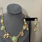 Alexis Bittar NWOT  Gold and Green Necklace earrings  Set Photo 1