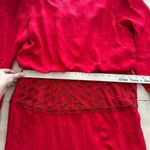 Vintage Silk Dress Womens 10 Dore Beaded Midi Red Cocktail Evening Embellished Photo 10