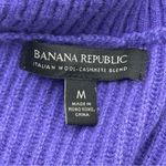 Banana Republic Italian Wool Cashmere Blend Ribbed cowl Turtleneck Sweater Sz M Photo 6