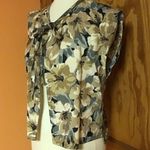 Vintage 70s earthy floral cover up vest Size M Photo 5