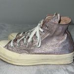 Converse Women’s Chuck Taylor All Star PINK Metallic Hi Top Sneakers US 7 Photo 3