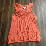 Anthropologie  RicRac Ruffle Orange Tank Photo 2