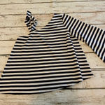 Club Monaco  Cynder Blue Striped Shirt Top Size Large Gorgeous Photo 0