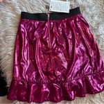 NWT REVOLVE Self Portrait pink velvet ruffle mini skirt Size 6 Photo 6