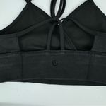 Lululemon Superb Bra Sz 4 Black Practice Cotton Strappy Open Back Photo 8