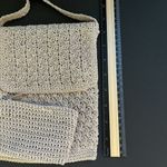 Crochet Mini Crossbody Bag With Coin Purse Vintage Excellent Condition Tan Photo 3