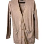 ASOS Oversized Button Down Stretch Cardigan Sweater Patch Pocket VNeck XXS Brown Photo 6