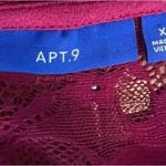 Apt. 9 Long lace sleeve wine burgundy dress size XL Photo 4