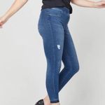 Spanx Distressed Pull-On Ankle Skinny Jeans, Medium Wash, Size XL Petite Photo 3