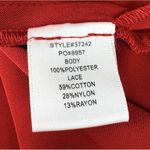 Stitch Fix *New Skies Are Blue Tiffany Ladder Trim Top Red Womens L Romantic Photo 9