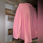 Aerie  Pink Fleece Oversized Button Shirt Shacket Size XSmall Photo 3