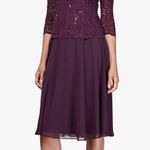 Alex Evenings Women's Tea Length Sequin Mock Dress Photo 0