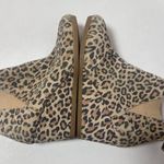 Toms Womens Beige Kelsey Leopard Print Suede Bootie Ankle Boots Wedge He… Photo 1
