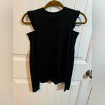 DKNY Black Sparkle Cold Shoulder Long Sleeve Sweater Photo 7