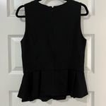 White House | Black Market Black Peplum Top with Beaded Collar Sz 10 Photo 8