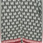 Serengeti Womens XL Elephant Print V Neck Tunic Top Rayon Made In India Boho Black Photo 2