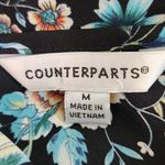 Counterparts  Black Floral Blouse Size Medium Floral Peasant Blouse Photo 5
