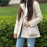 Coach NEW  Women’s Solid Short Trench Coat Bone Color Photo 4