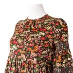 ByTimo NEW Baby Cord Shift Dress Floral Corduroy Lace Tiered Brown Multi XS Photo 4