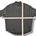 ZARA  Metallic Striped Crinkle Mock Neck Blouse Gold Multi Small Photo 9