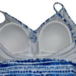 Nicole Miller Nicole Miller Studio Women's One Piece Size XL Swimsuit Blue Tie Dye Slimming Photo 7