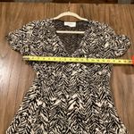 Ba&sh  Zelie Tiered Satin long Maxi Dress Animal Print Black White V neck 6 Photo 6