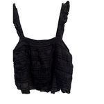 Altar'd State Altar’d State Ruffle Strap Crop Tank Top Women’s Size S Black Sleeveless Flowy Photo 1