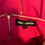 NBD Revolve X NAVEN Bright Barbie Pink Boned Bodice V Cut Mini Dress Sz Medium Photo 9