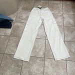 Halara  NWT Cream Wide Leg Cargo Pants Flex Denim Beige STRETCH  Stitch Size S Photo 1