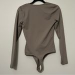 Abercrombie & Fitch Abercrombie & Fitch Bodysuit Taupe Small Double Lined Long Sleeve Photo 3