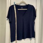J.Crew NWOT  Size M Navy Blue Vintage Cotton Short Sleeve V Neck Tee Shirt Photo 6