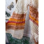 POL  Cream and Orange Hooded Knit Fringe Sweater - Size - Large Photo 4