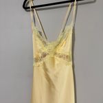 Princess Polly Treasure Bias Cut Maxi Dress Lemon Size 8 Yellow Photo 6