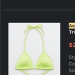 Aerie Green Bikini Triangle Top and Tie-Side Bottoms Photo 5