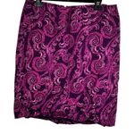 Merona Purple Abstract Stretch Skirt Size 12 Photo 1