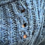 Free People Navy Textured Knit Sweater Photo 2