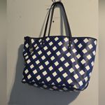 Kate Spade Navy and White Plaid Tote Photo 1