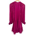 MISA Los Angeles  Lara‎ Mini Dress Solid Stripe Fuschia Pink Size Small Pockets Photo 4