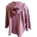 J. Jill Organic Cotton One Button Hoddef Sweater Pink Size Large Petite Terry Photo 1
