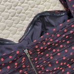 Self Portrait NWOT  Plumetis Black & Red Polka Dot Mini Dress US 6 Photo 14