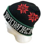 Victoria's Secret  PINK Snowflake Black Slouchy Beanie One Size Photo 4