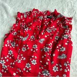 Karl Lagerfeld  Red Floral Ruffle Sleeveless Mini Dress 6 Photo 3
