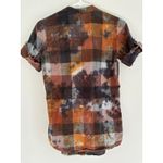 Daytrip  Top Womens Size Sm Brown Tie Dye Y2K Button Edgy Grunge Punk‎ Y2K Boho Photo 1