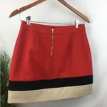Kate Spade  Red Striped Color Block Mini Skirt S Photo 1