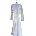 NWOT INC INTERNATIONAL CONCEPTS Lace Sleeve Satin Robe White Size XL Photo 6