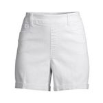 Time & Tru Womens Pull On Shorts Size 20 White Relaxed Fit New Photo 0