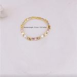 18K Gold Filled Tri Color X Hearts Bracelet Womens Jewelry Chunky Retro Inspo Photo 2
