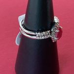 Bomb Party RBP6143 “I’m Better Now” Sapphire/Quartz on Rhodium Size 10 Ring NWT Photo 1
